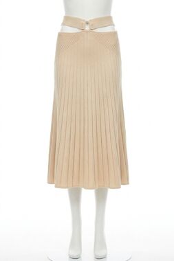 NEW JONATHAN SIMKHAI arabella rib skirt in almond